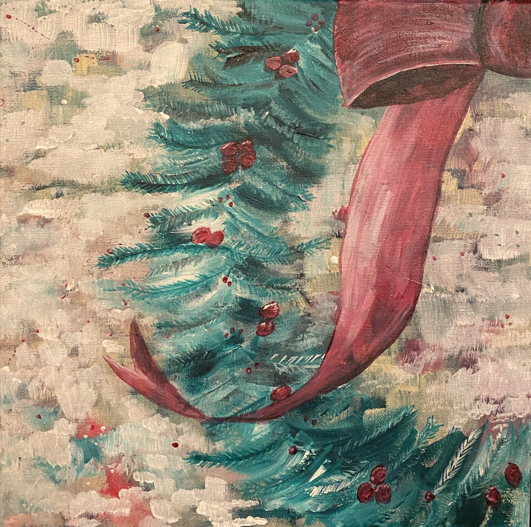 Red and Green Christmas Wreath